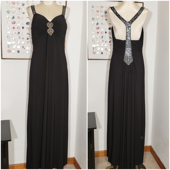 Jump Dresses & Skirts - Jump apparel black sequin prom dress size XS